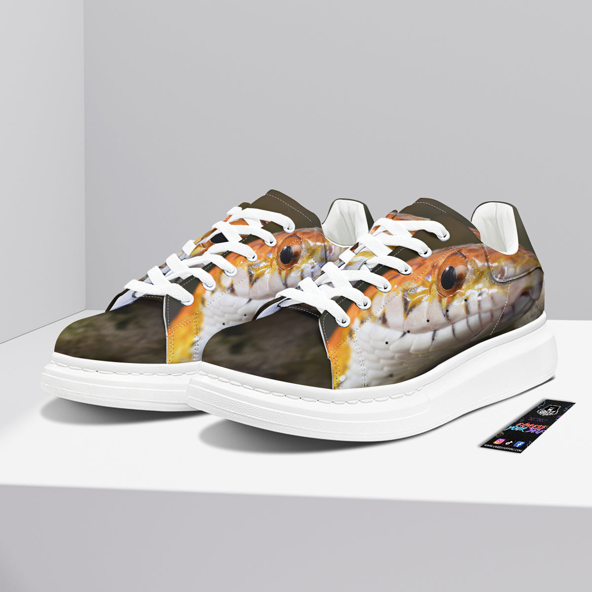 Snake Corn Print Platform Shoes-grizzshop