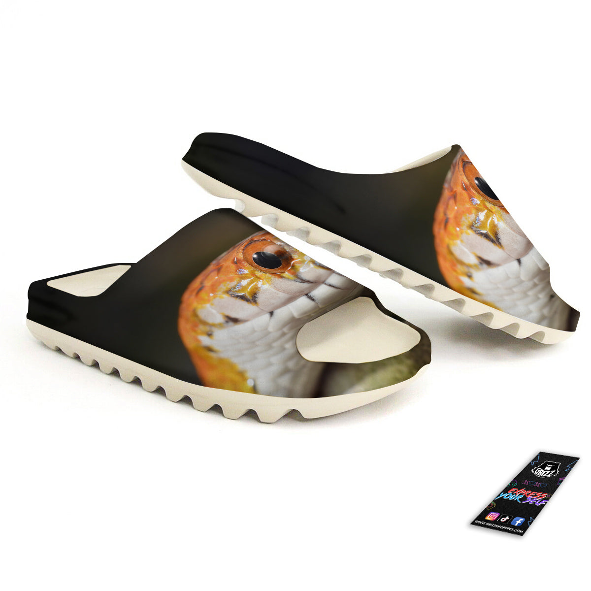 Snake Corn Print Sandals-grizzshop