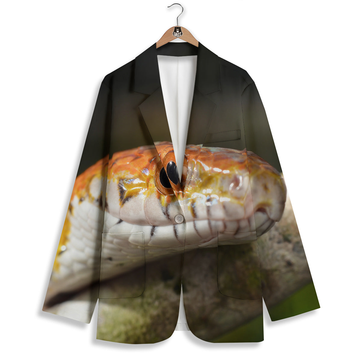 Snake Corn Print Women's Blazer-grizzshop