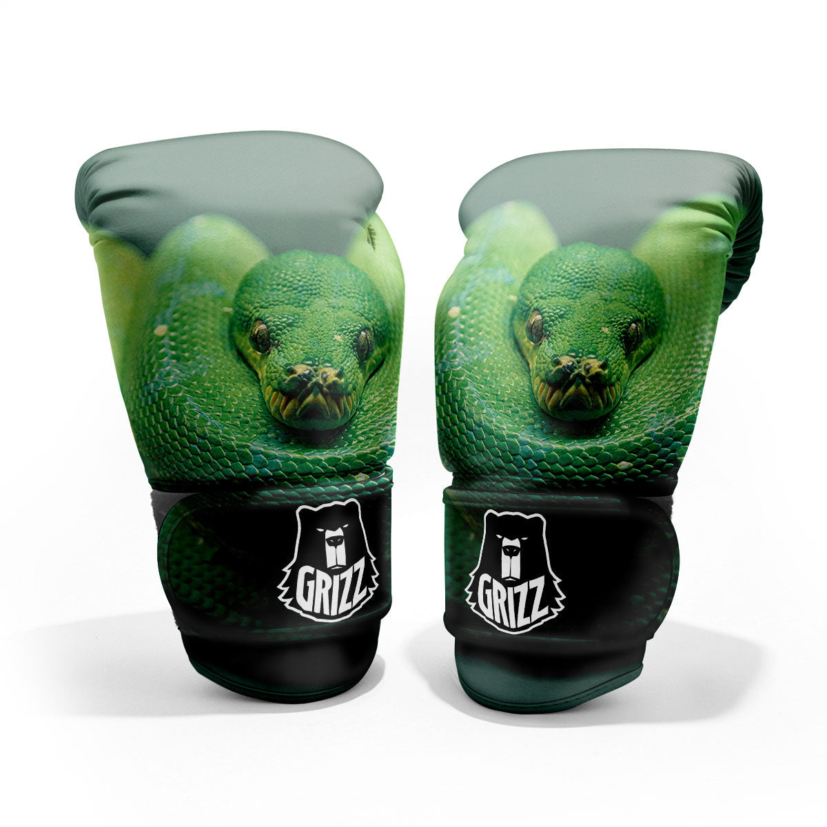 Snake Emerald Tree Boa Print Pro Boxing Glove