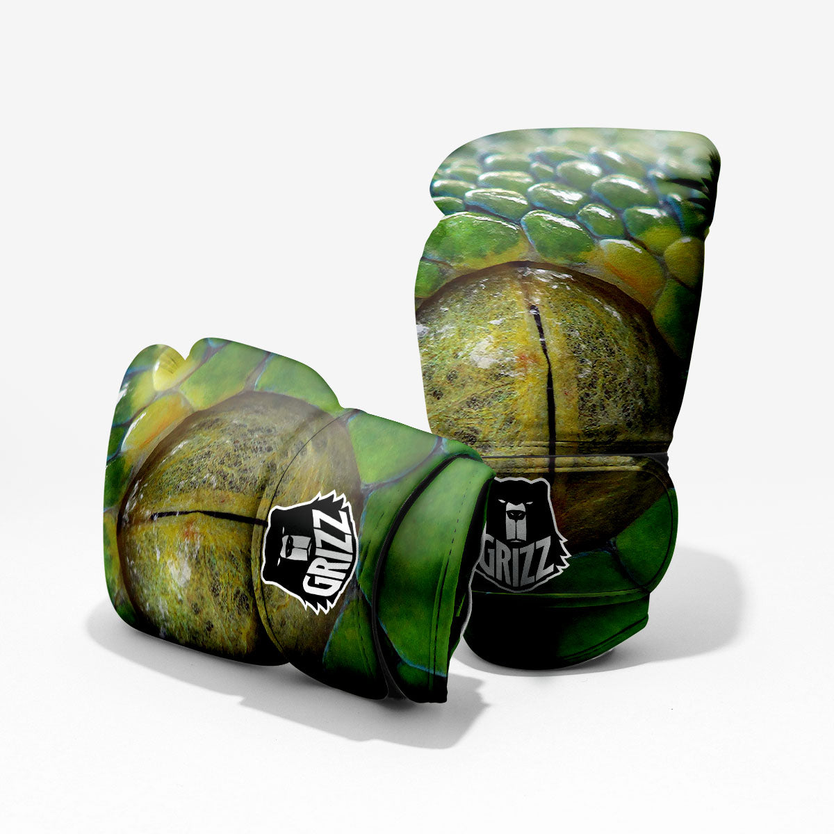 Snake Eye Green Print Pro Boxing Glove