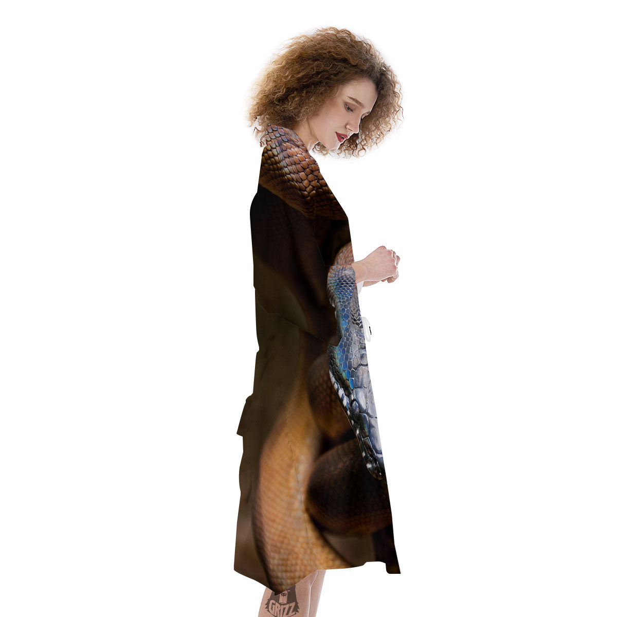 Snake Leiopython Print Kimono-grizzshop
