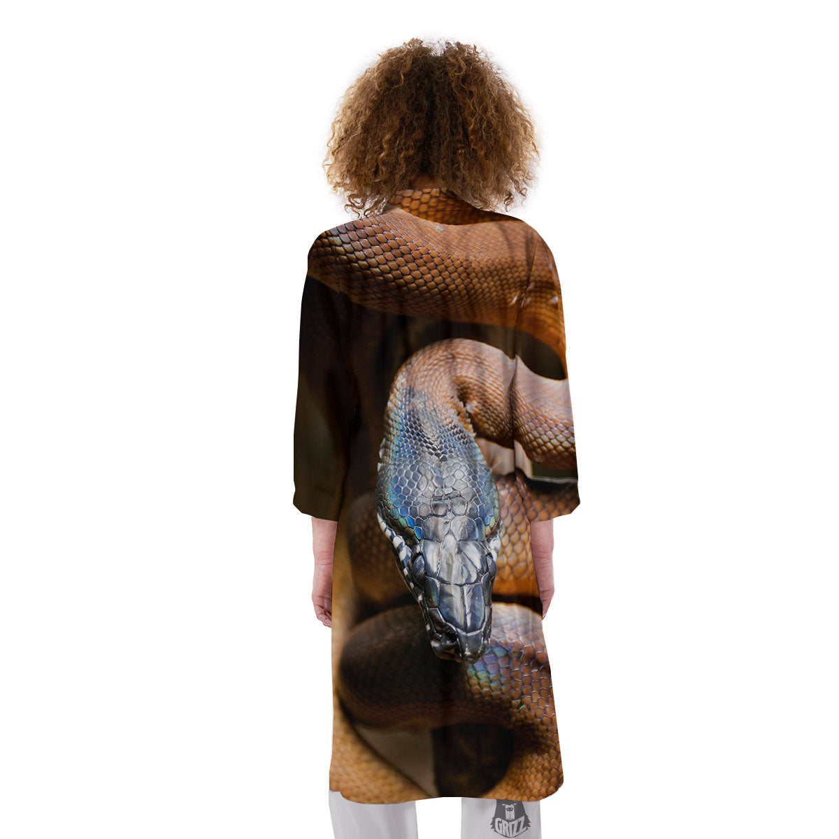 Snake Leiopython Print Kimono-grizzshop