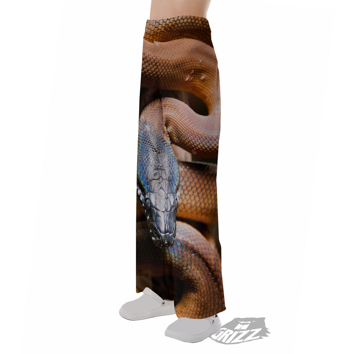 Snake Leiopython Print Pajama Pants-grizzshop