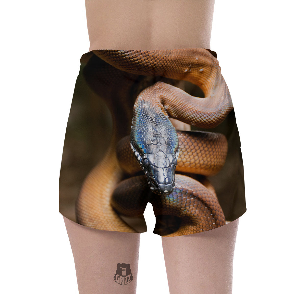 Snake Leiopython Print Women's Shorts-grizzshop
