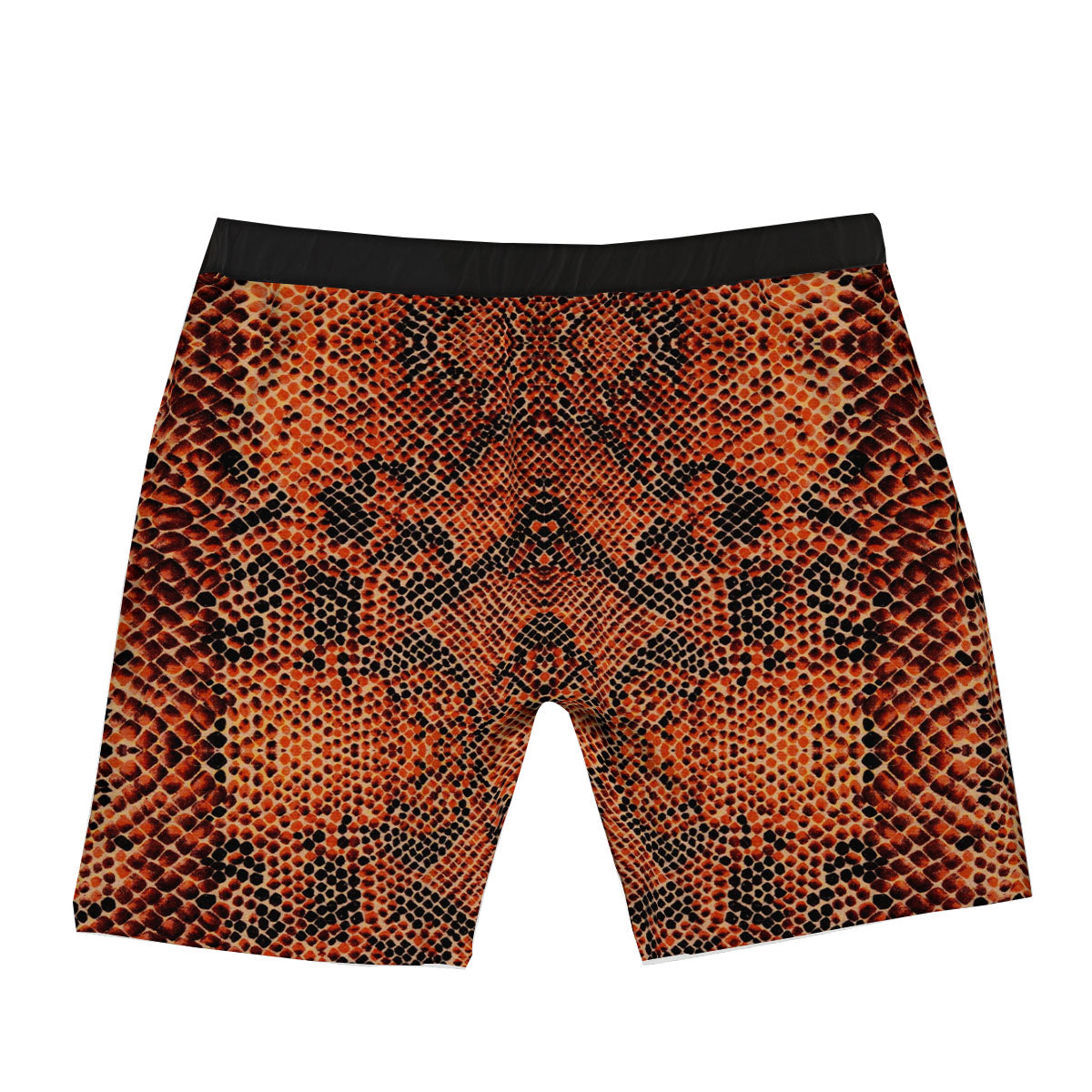 Snake Orange Print Pattern Boxer Briefs-grizzshop