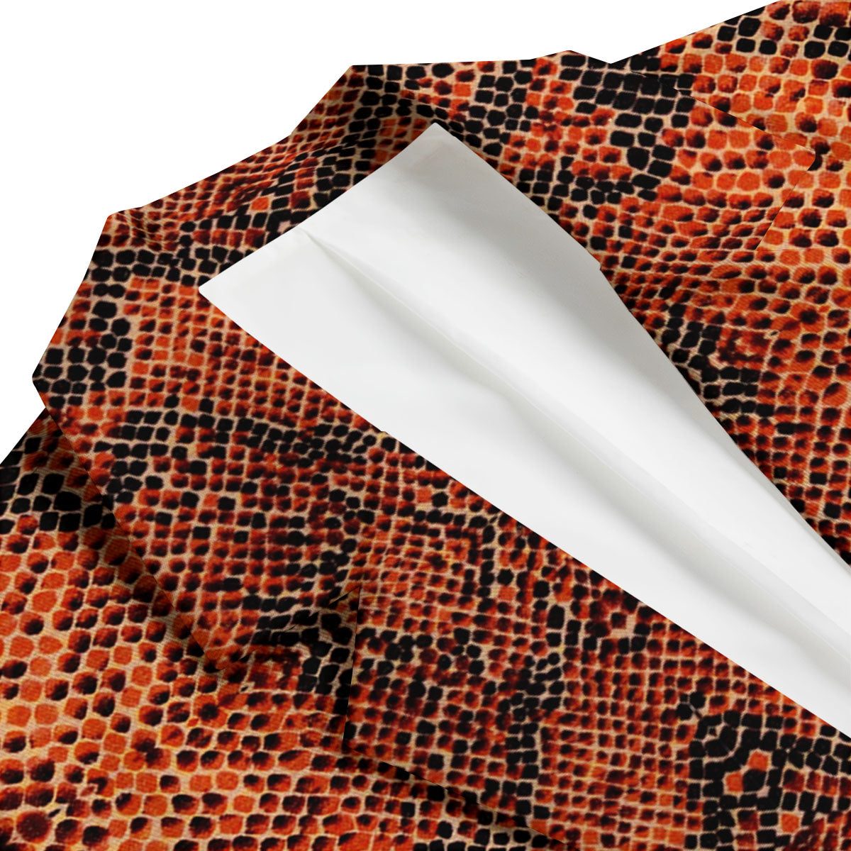 Snake Orange Print Pattern Men's Blazer-grizzshop