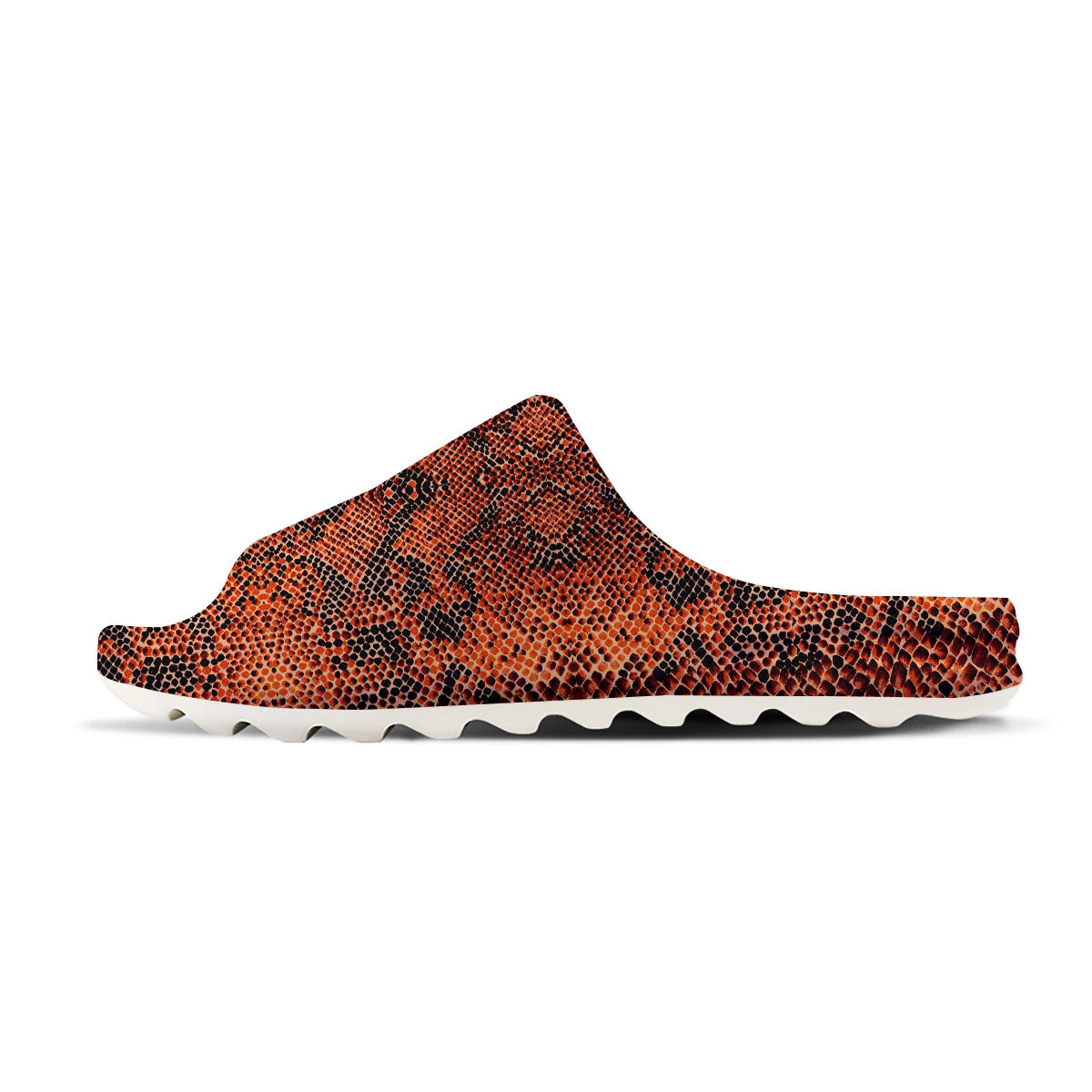 Snake Orange Print Pattern Sandals-grizzshop