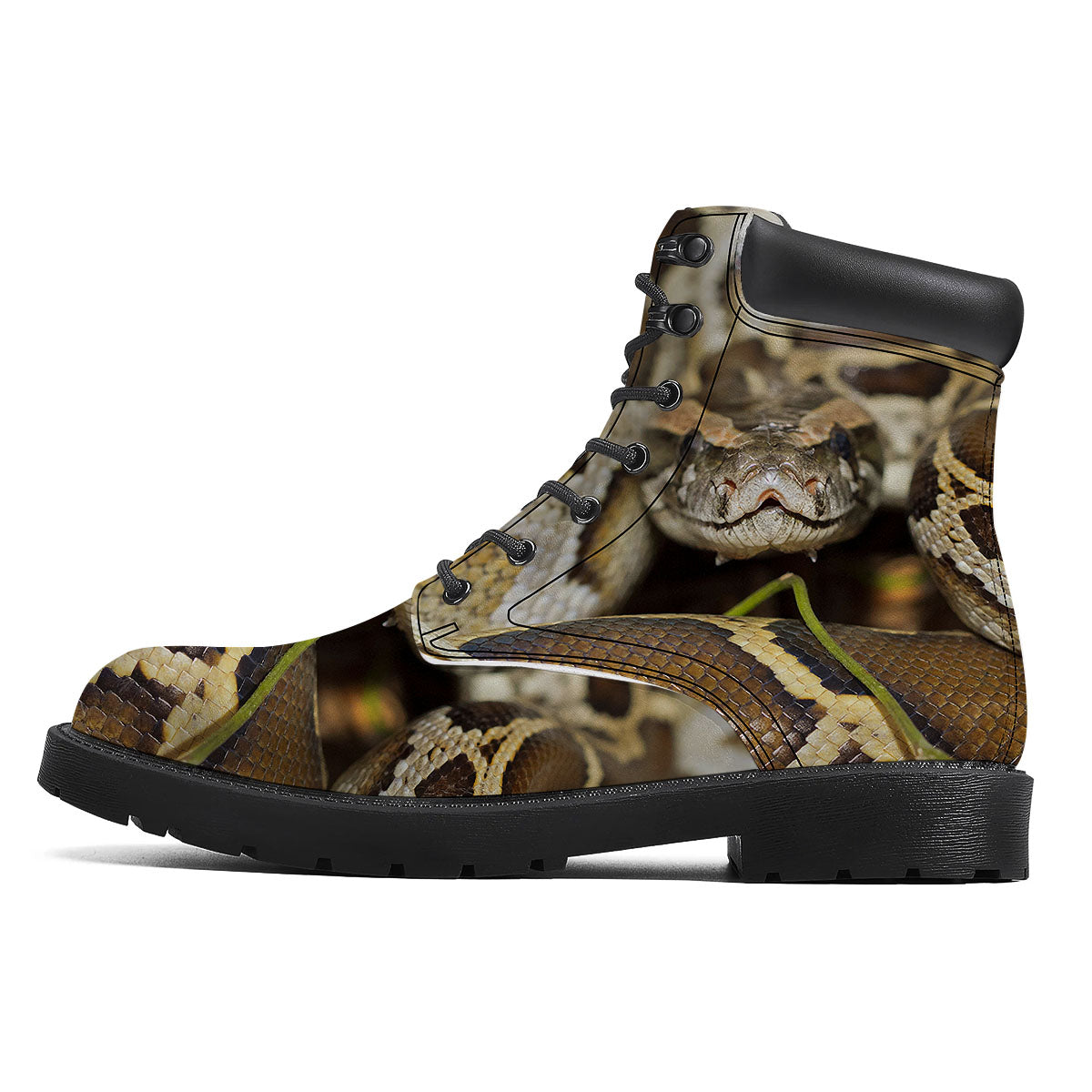 Snake Python Print Boots-grizzshop