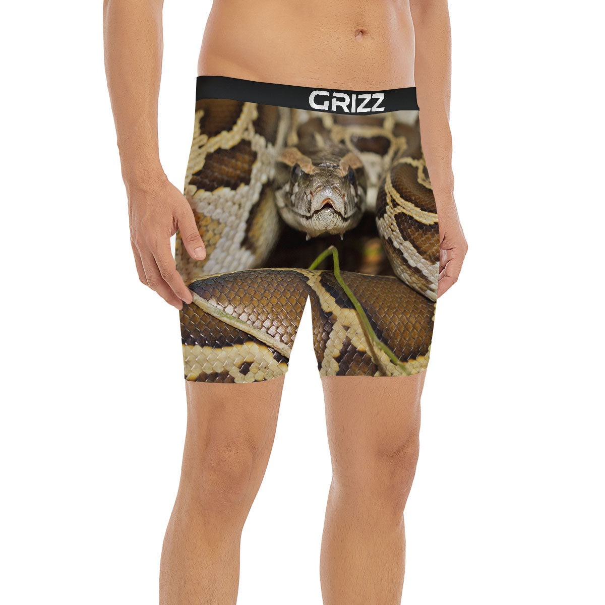 Snake Python Print Boxer Briefs-grizzshop