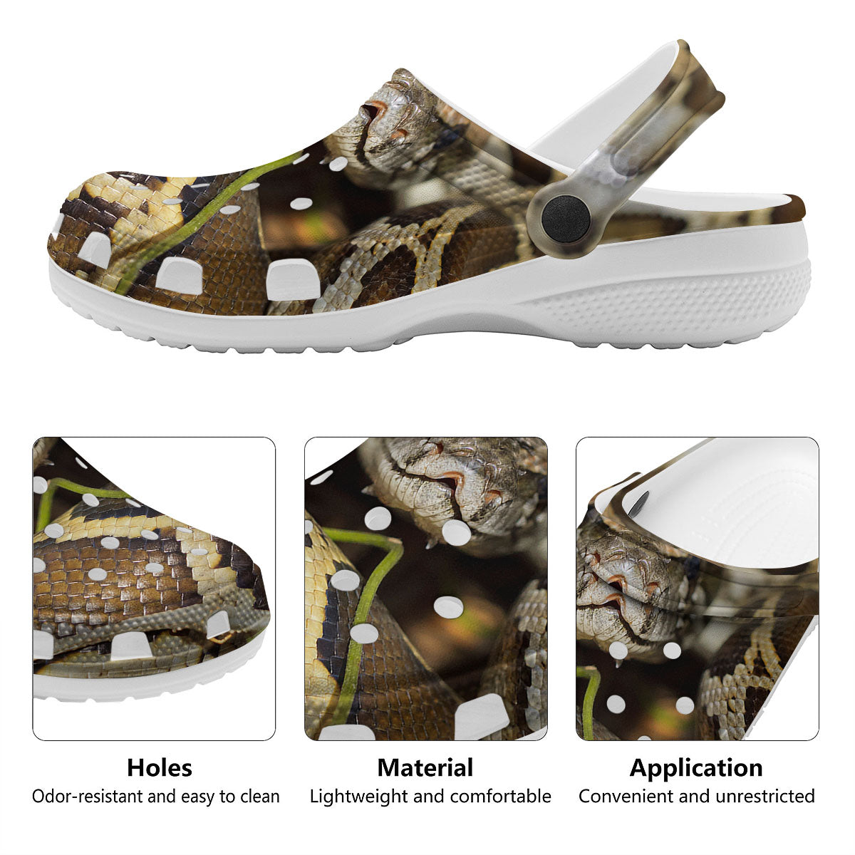 Snake Python Print Clog-grizzshop