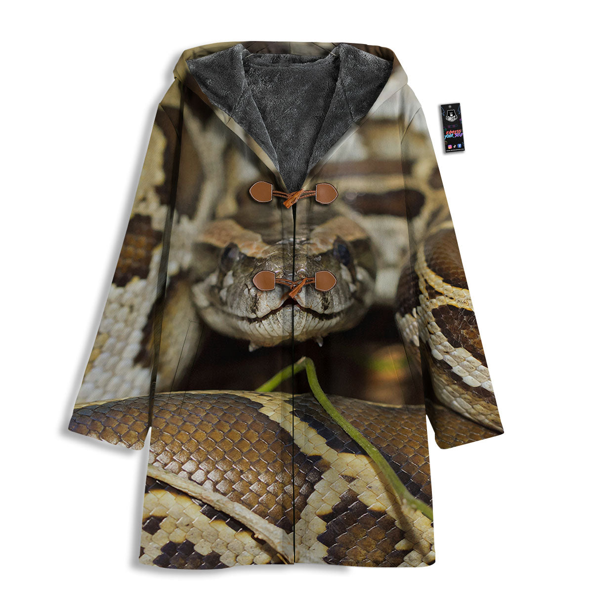 Snake Python Print Men's Windbreaker Jacket-grizzshop