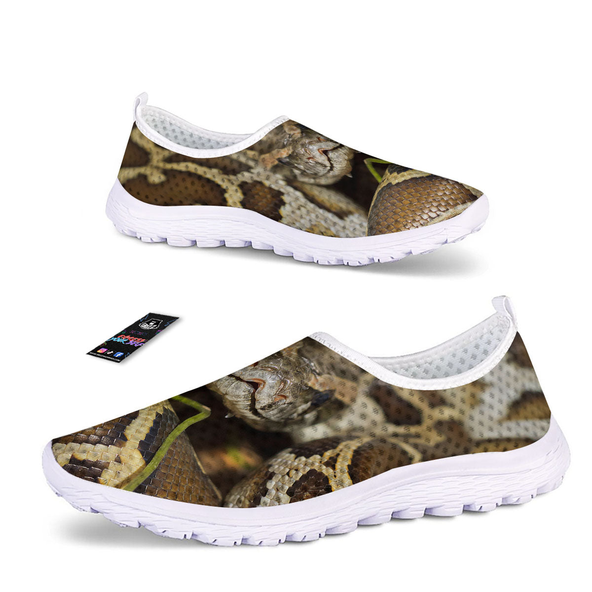 Snake Python Print Nurse Shoes-grizzshop