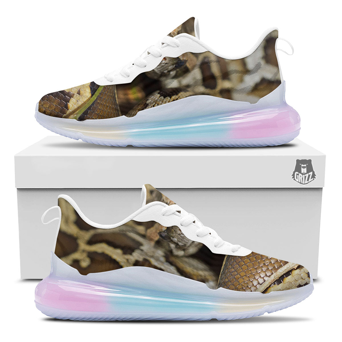 Snake Python Print Running Sneakers-grizzshop