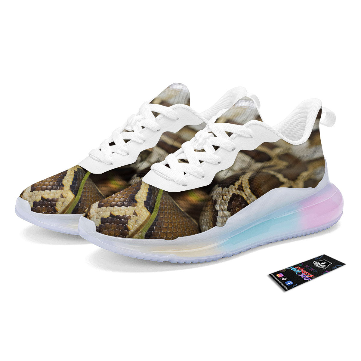 Snake Python Print Running Sneakers-grizzshop