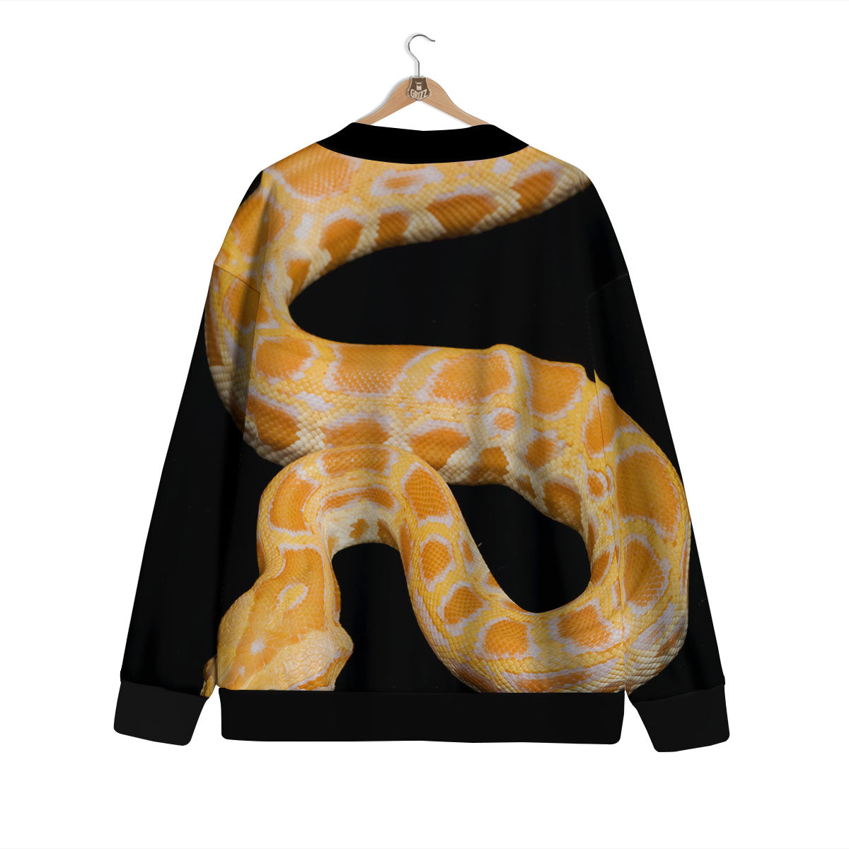 Snake Python Yellow Print Cardigan-grizzshop