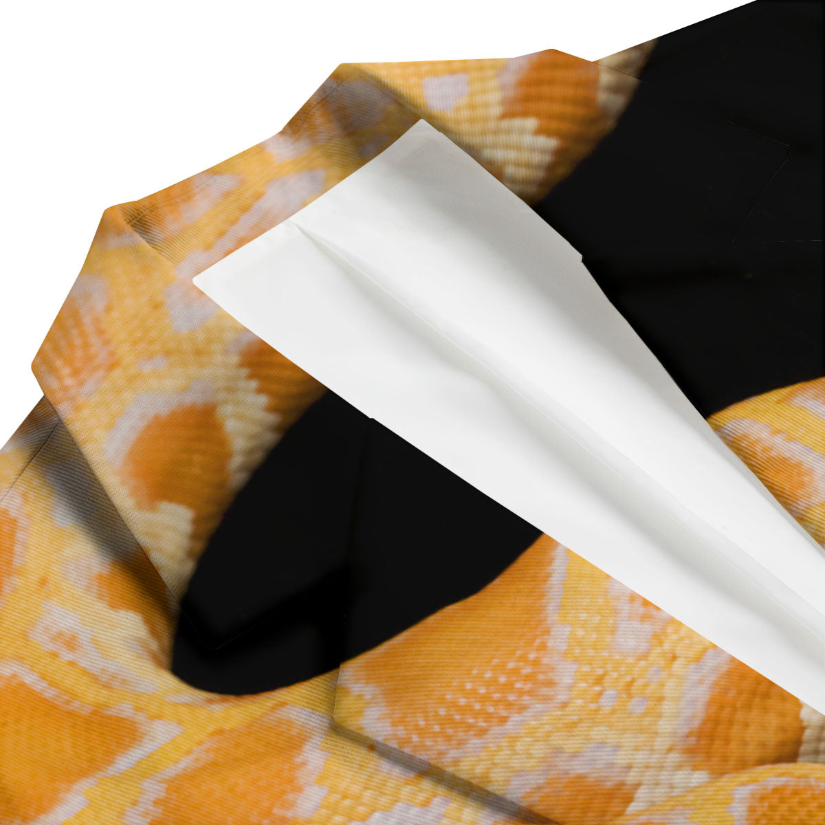 Snake Python Yellow Print Men's Blazer-grizzshop