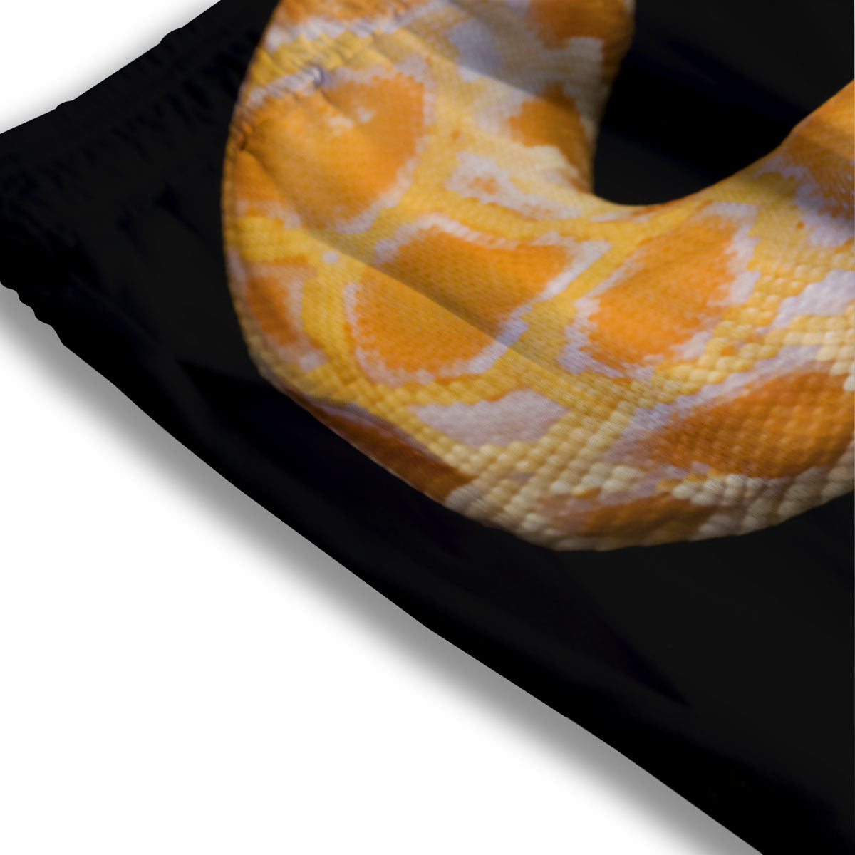 Snake Python Yellow Print Mesh Shorts