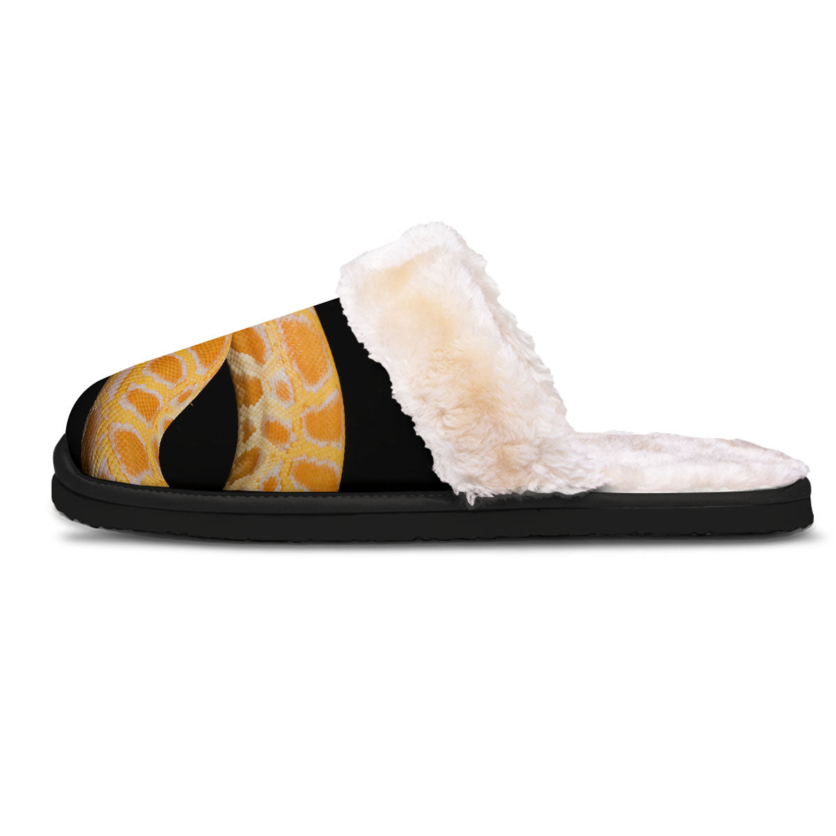 Snake Python Yellow Print Slippers-grizzshop