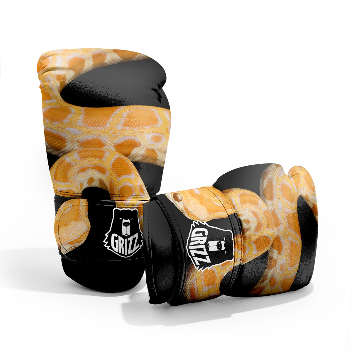 Snake Python Yellow Print Pro Boxing Glove