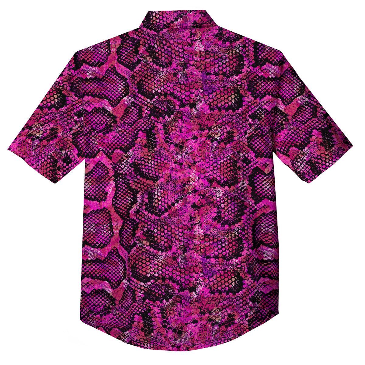 Snake Skin Black Pink Print Button Up Shirt-grizzshop