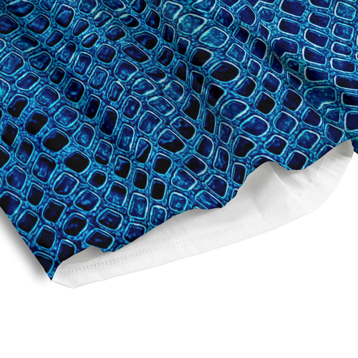 Snake Skin Blue Print Men's Athletic Shorts