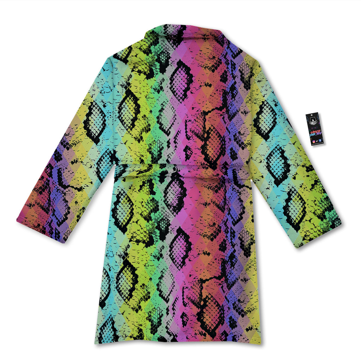 Snake Skin Psychedelic Print Bathrobe-grizzshop
