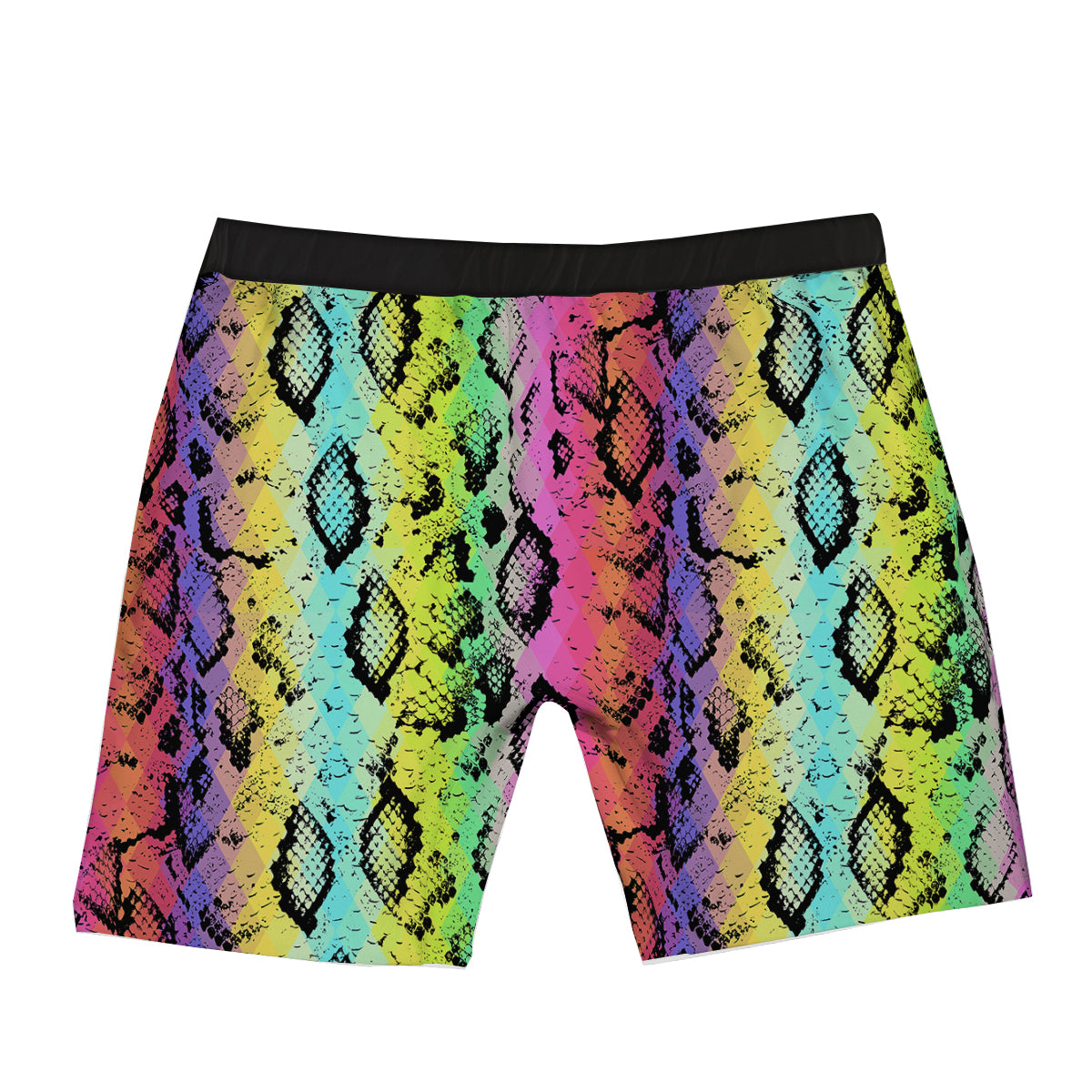 Snake Skin Psychedelic Print Boxer Briefs-grizzshop