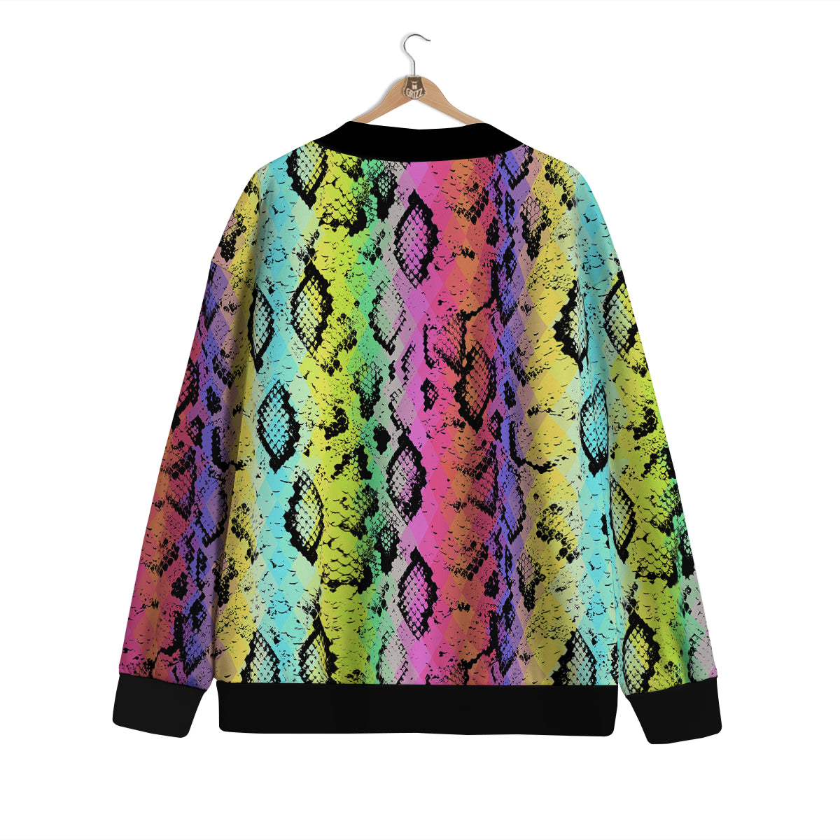 Snake Skin Psychedelic Print Cardigan-grizzshop