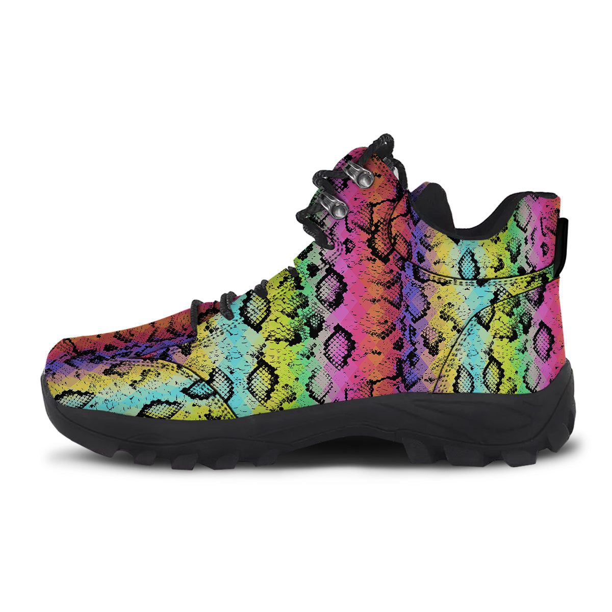 Snake Skin Psychedelic Print Hiking Shoes-grizzshop