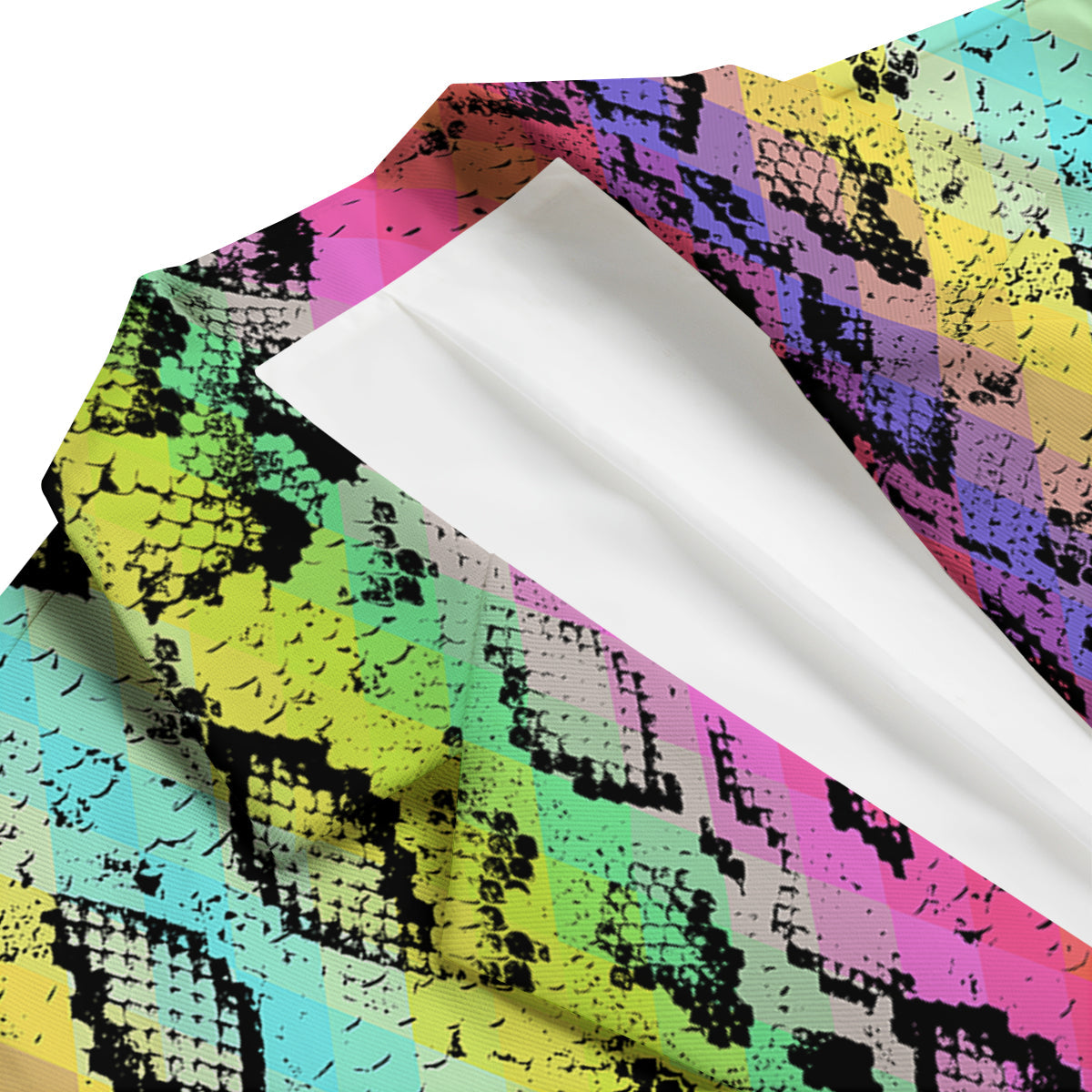 Snake Skin Psychedelic Print Men's Blazer-grizzshop