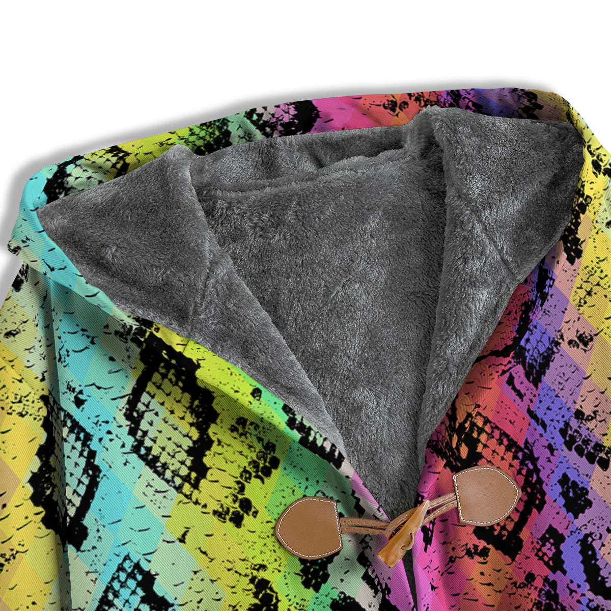 Snake Skin Psychedelic Print Men's Windbreaker Jacket-grizzshop
