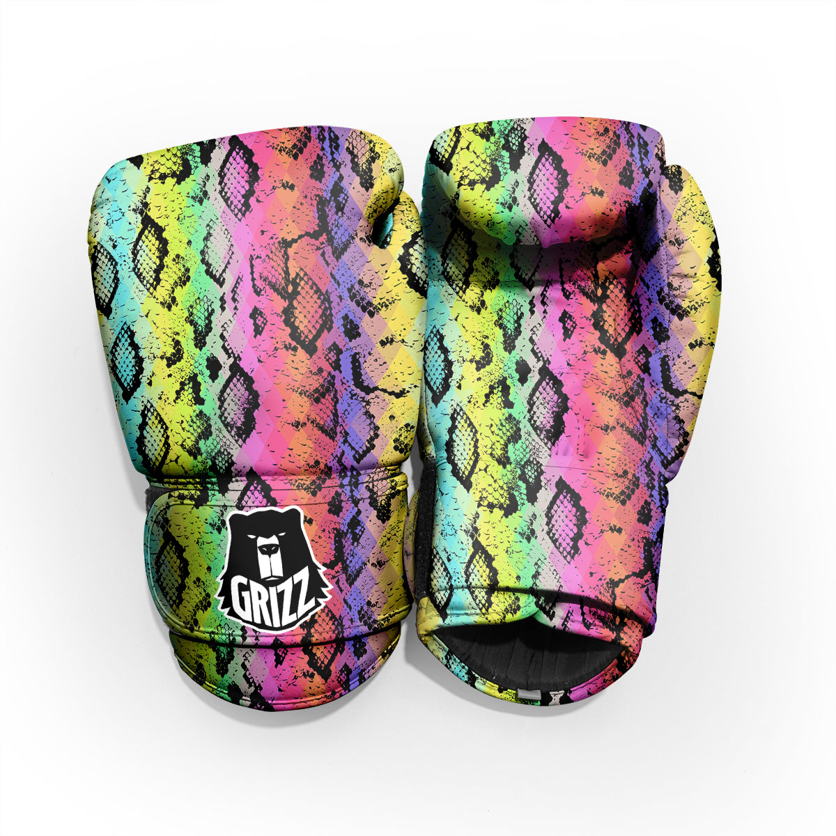 Snake Skin Psychedelic Print Pro Boxing Glove