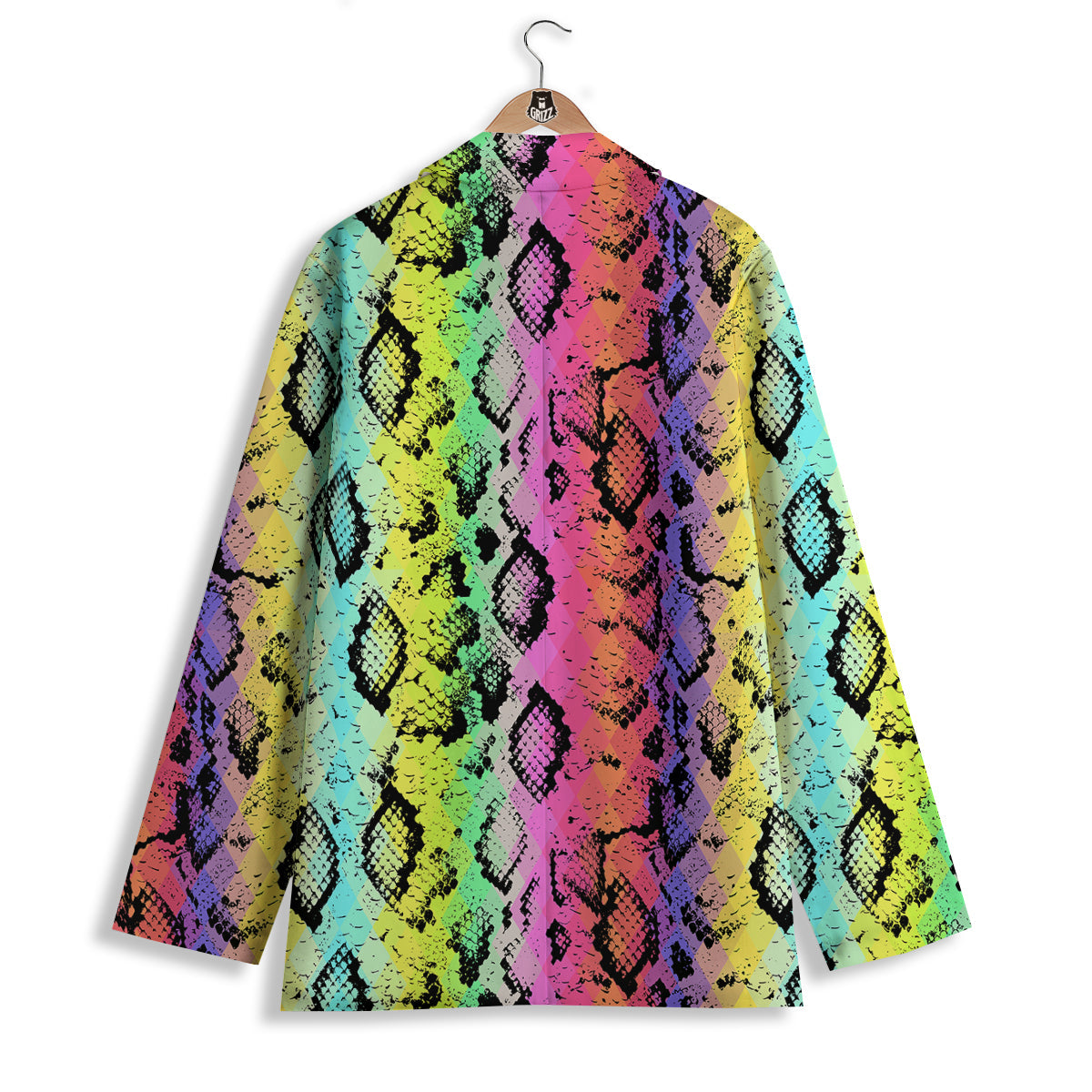 Snake Skin Psychedelic Print Women's Blazer-grizzshop