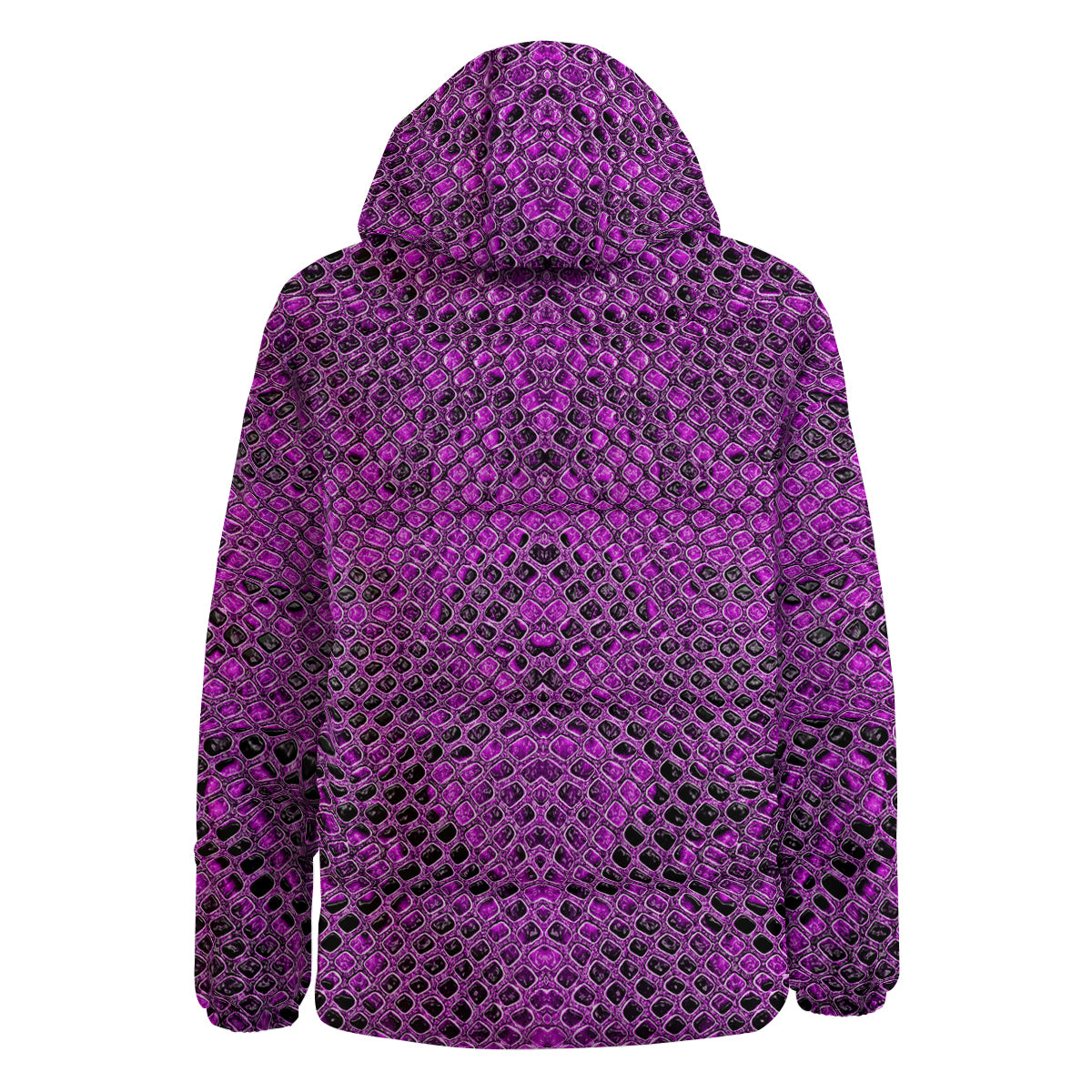 Snake Skin Purple Print Down Jacket-grizzshop