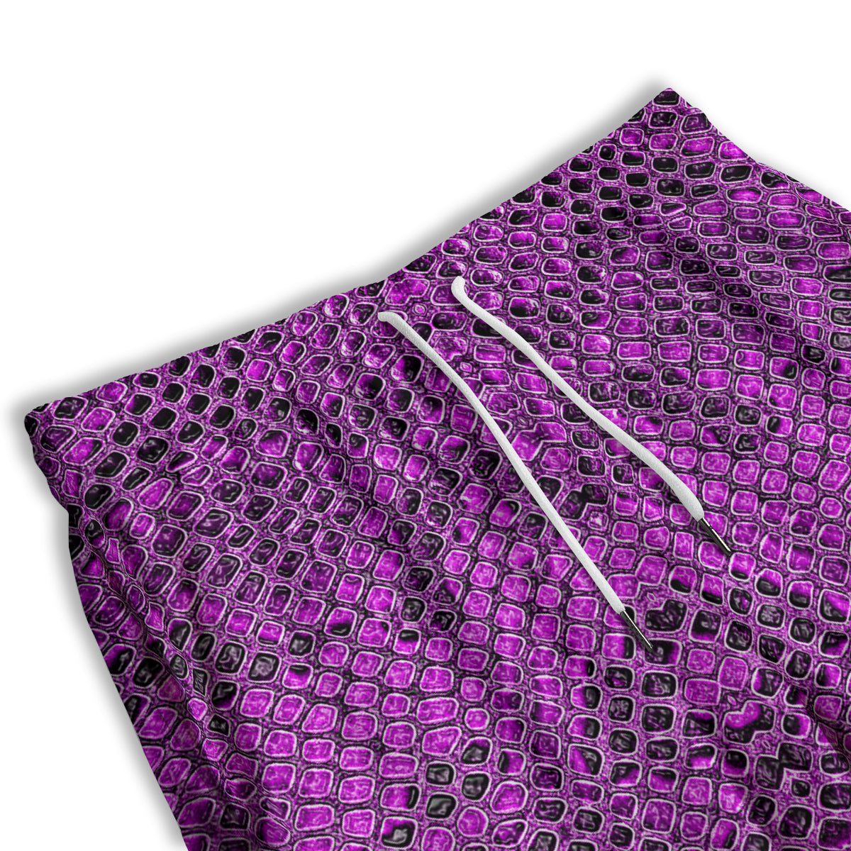 Snake Skin Purple Print Men's Athletic Shorts
