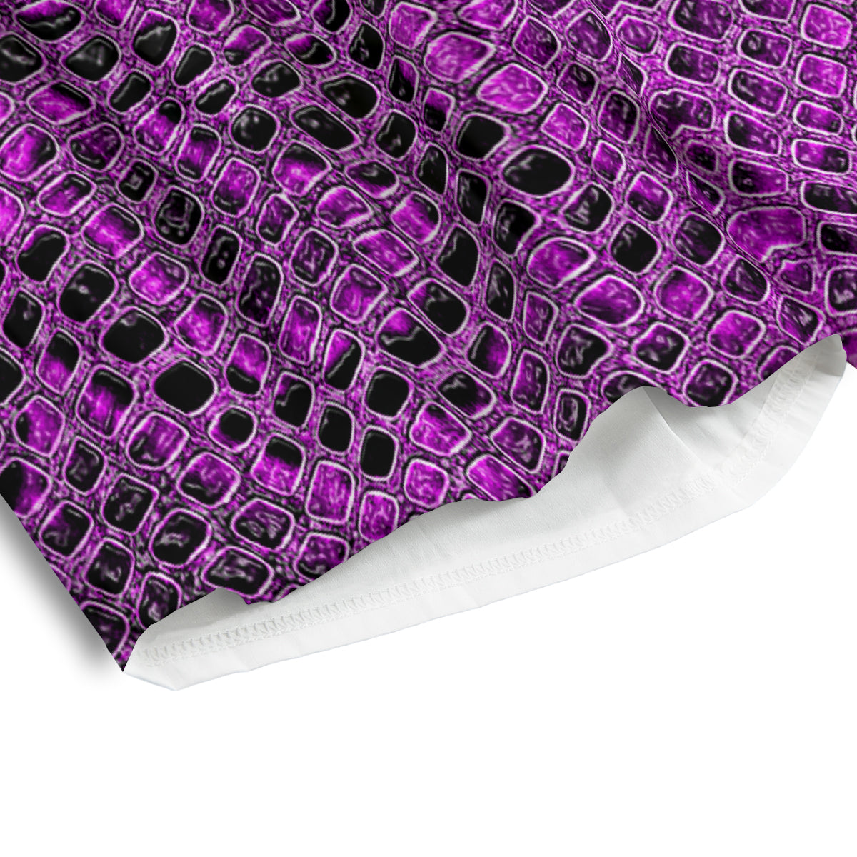 Snake Skin Purple Print Men's Athletic Shorts