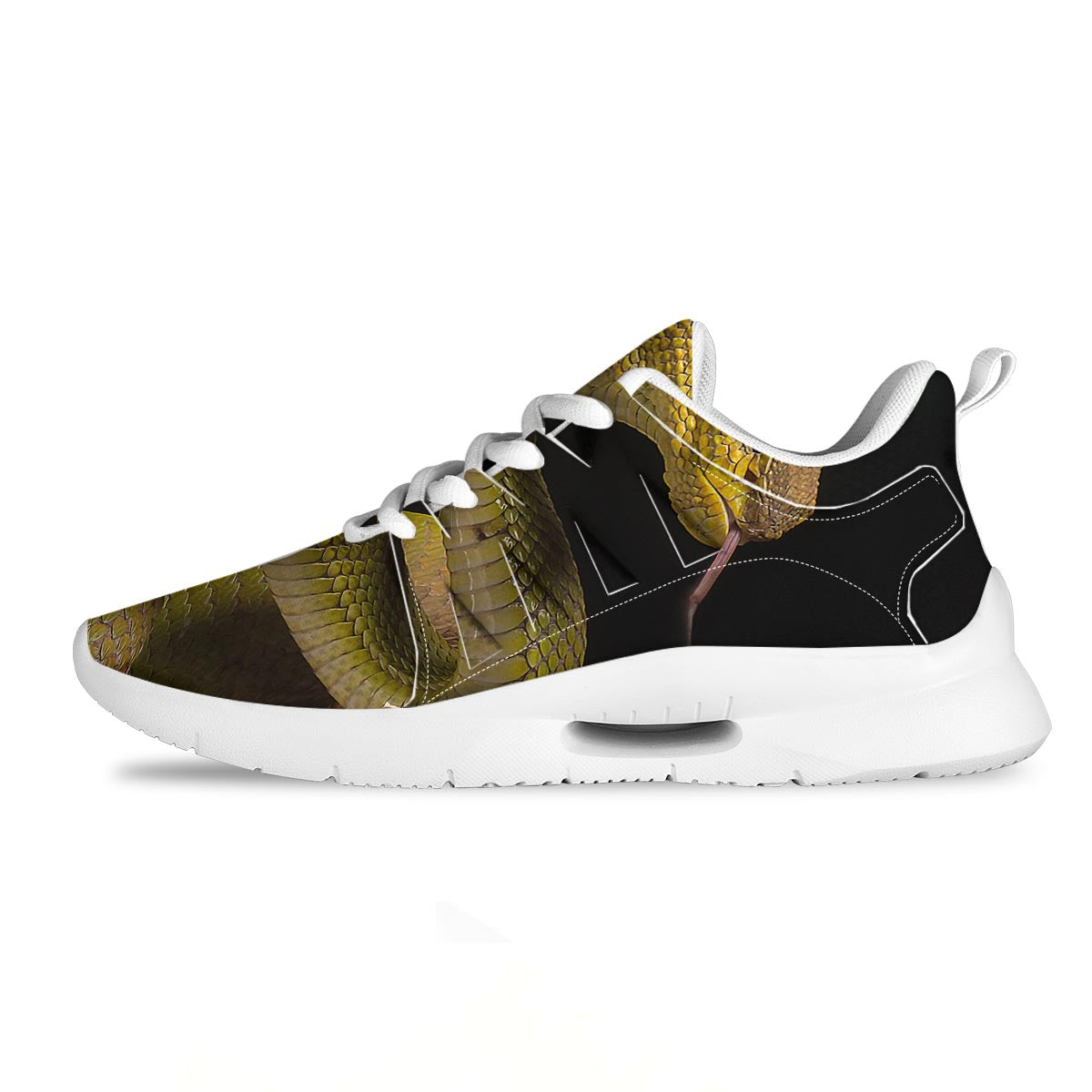 Snake Trimeresurus Albolabris Print Tennis Shoes-grizzshop