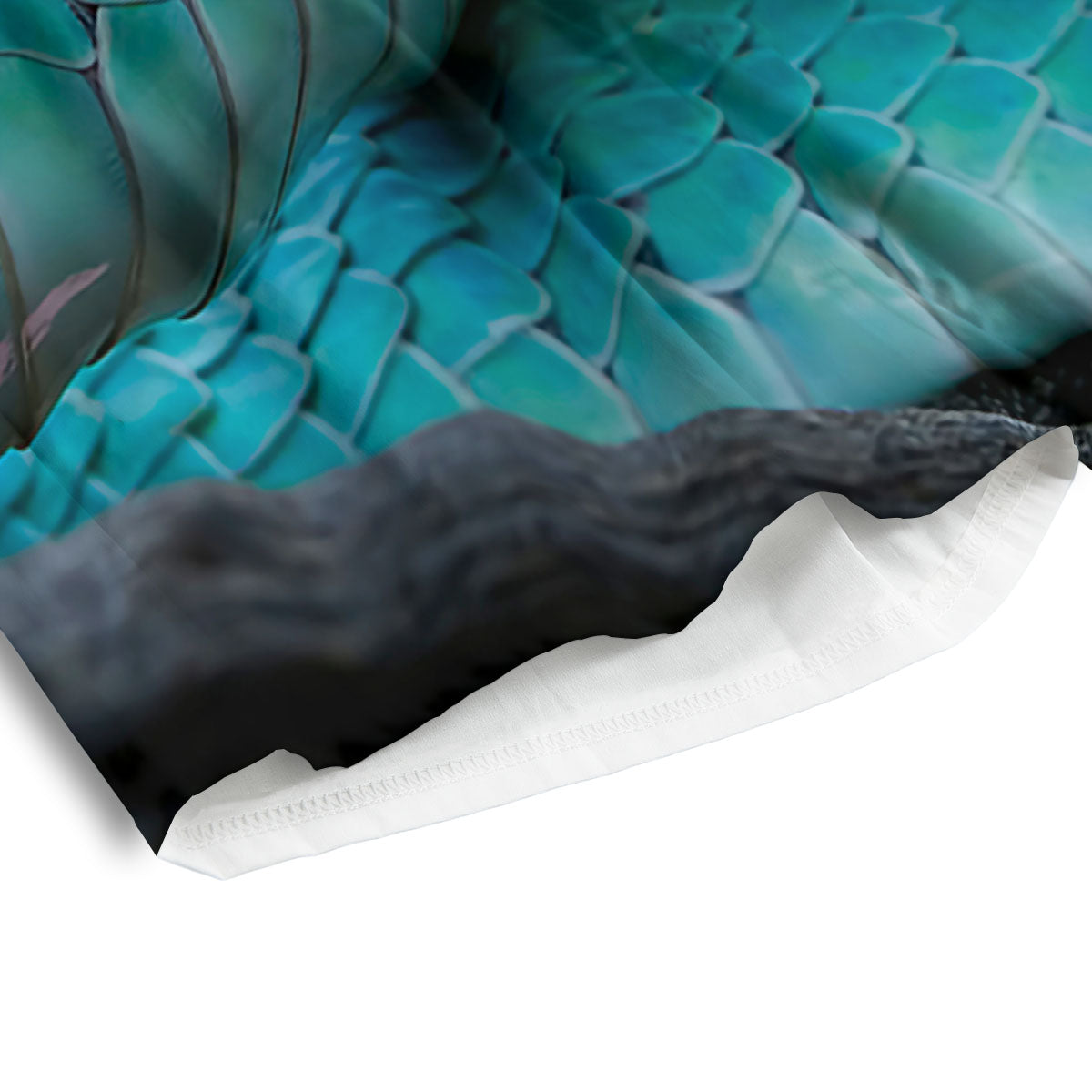 Snake Turquoise Print Men's Athletic Shorts