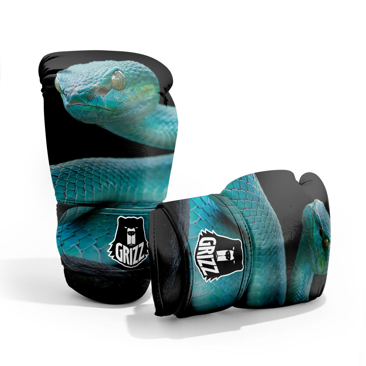 Snake Turquoise Print Pro Boxing Glove
