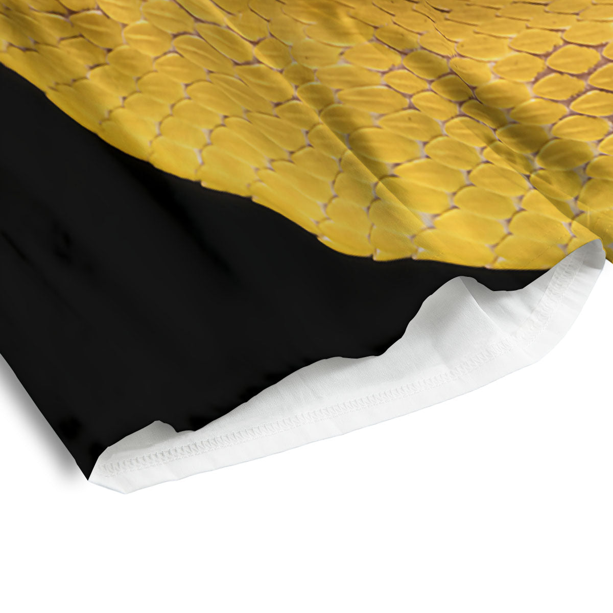 Snake Yellow Print Men's Athletic Shorts