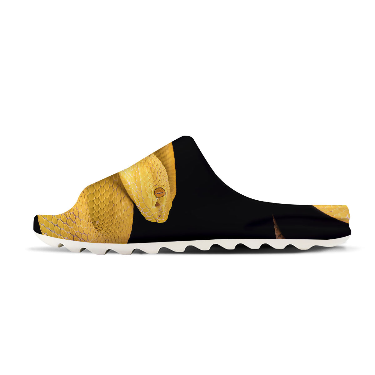 Snake Yellow Print Sandals-grizzshop