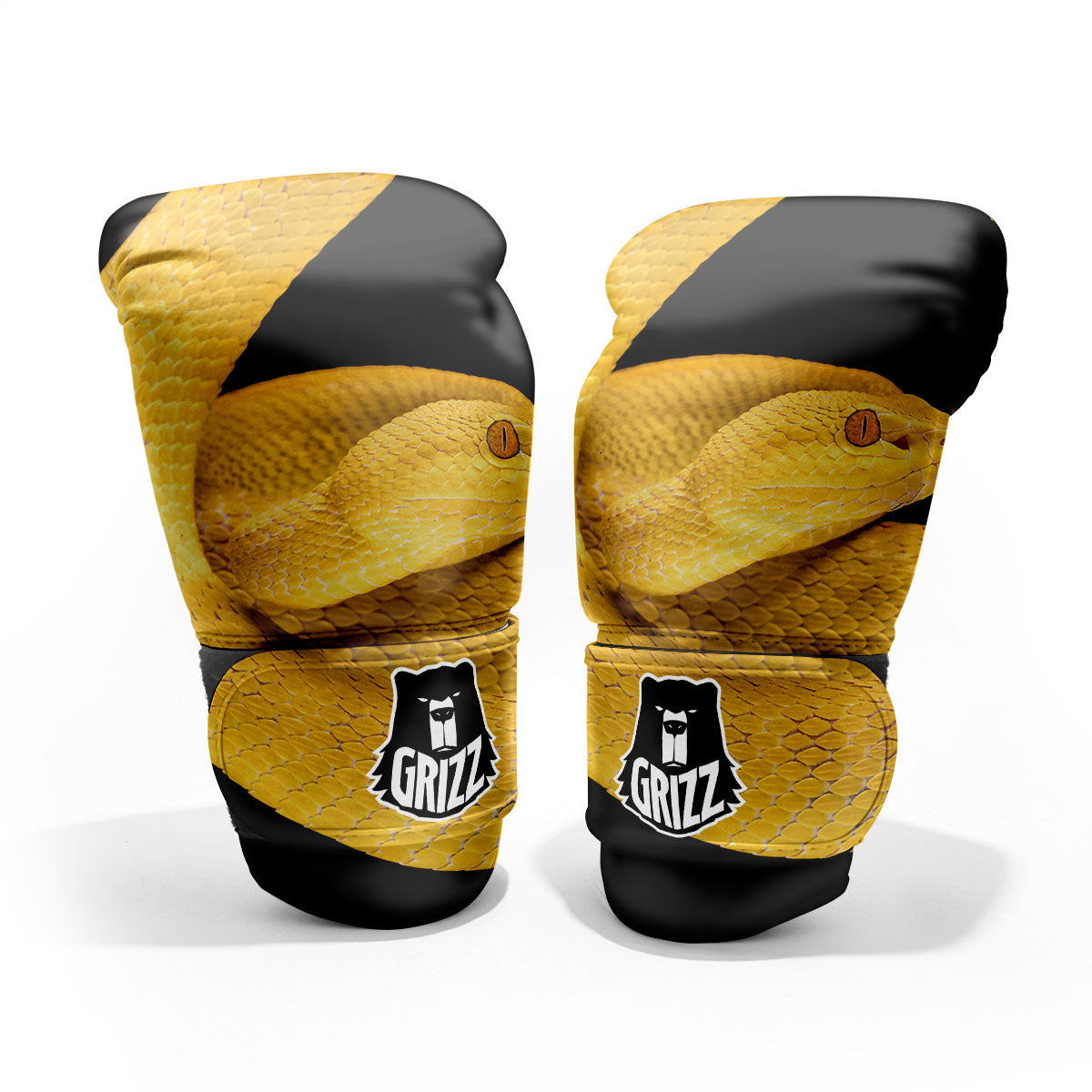 Snake Yellow Print Pro Boxing Glove