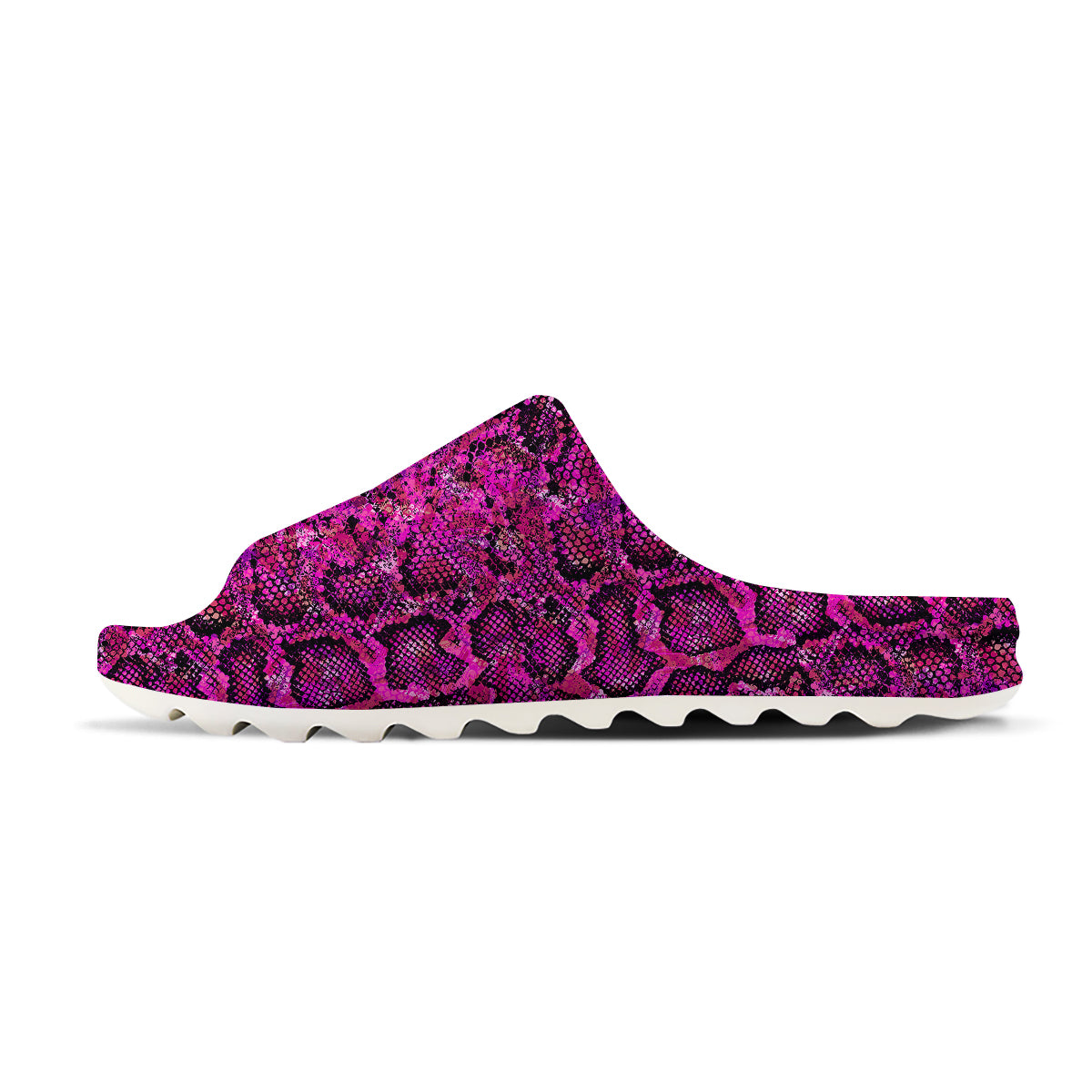 Snake Skin Black Pink Print Sandals-grizzshop