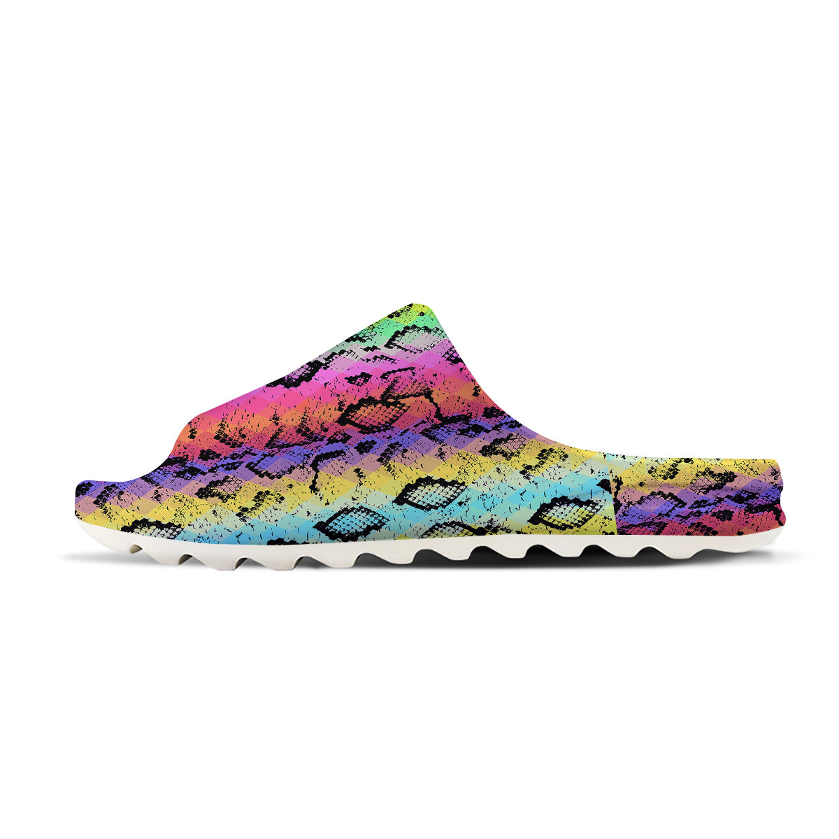 Snake Skin Psychedelic Print Sandals-grizzshop