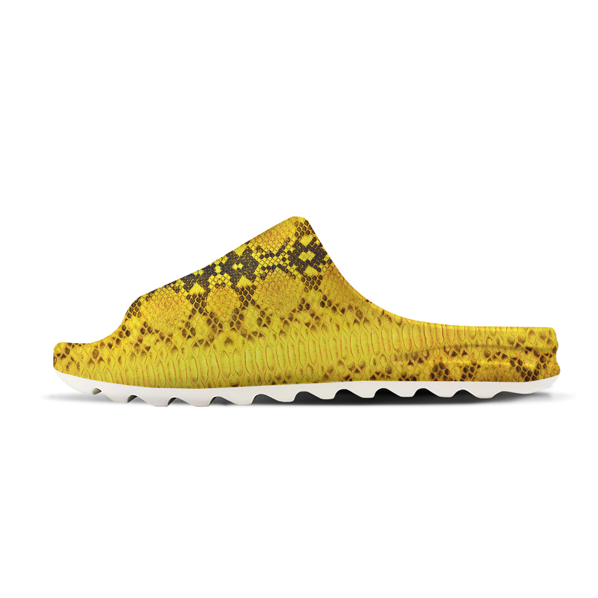 Snake Skin Yellow Print Sandals-grizzshop