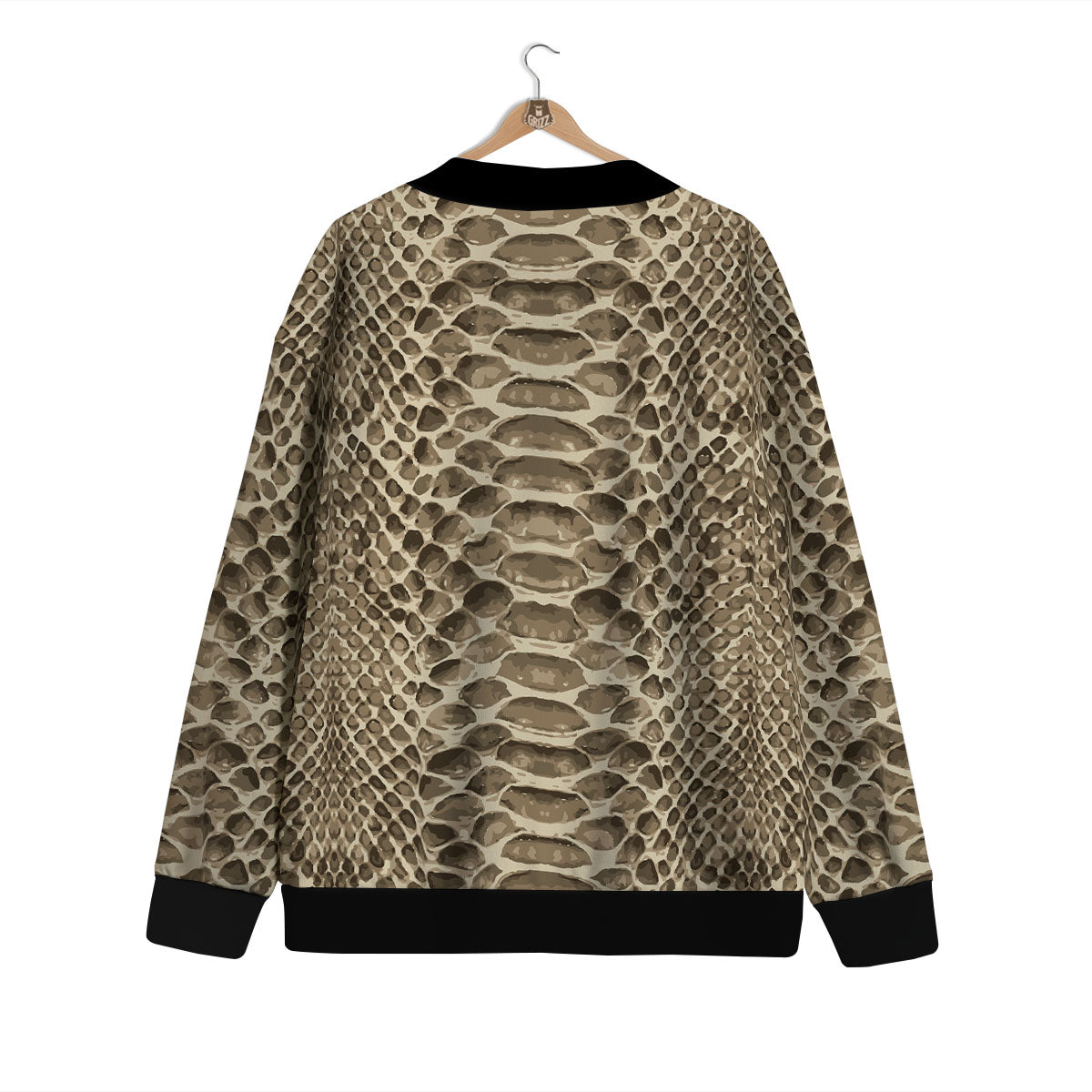 Snakeskin Beige Print Cardigan-grizzshop