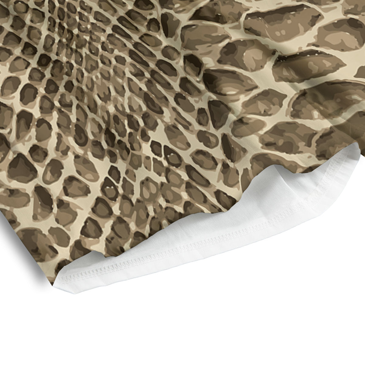 Snakeskin Beige Print Men's Athletic Shorts