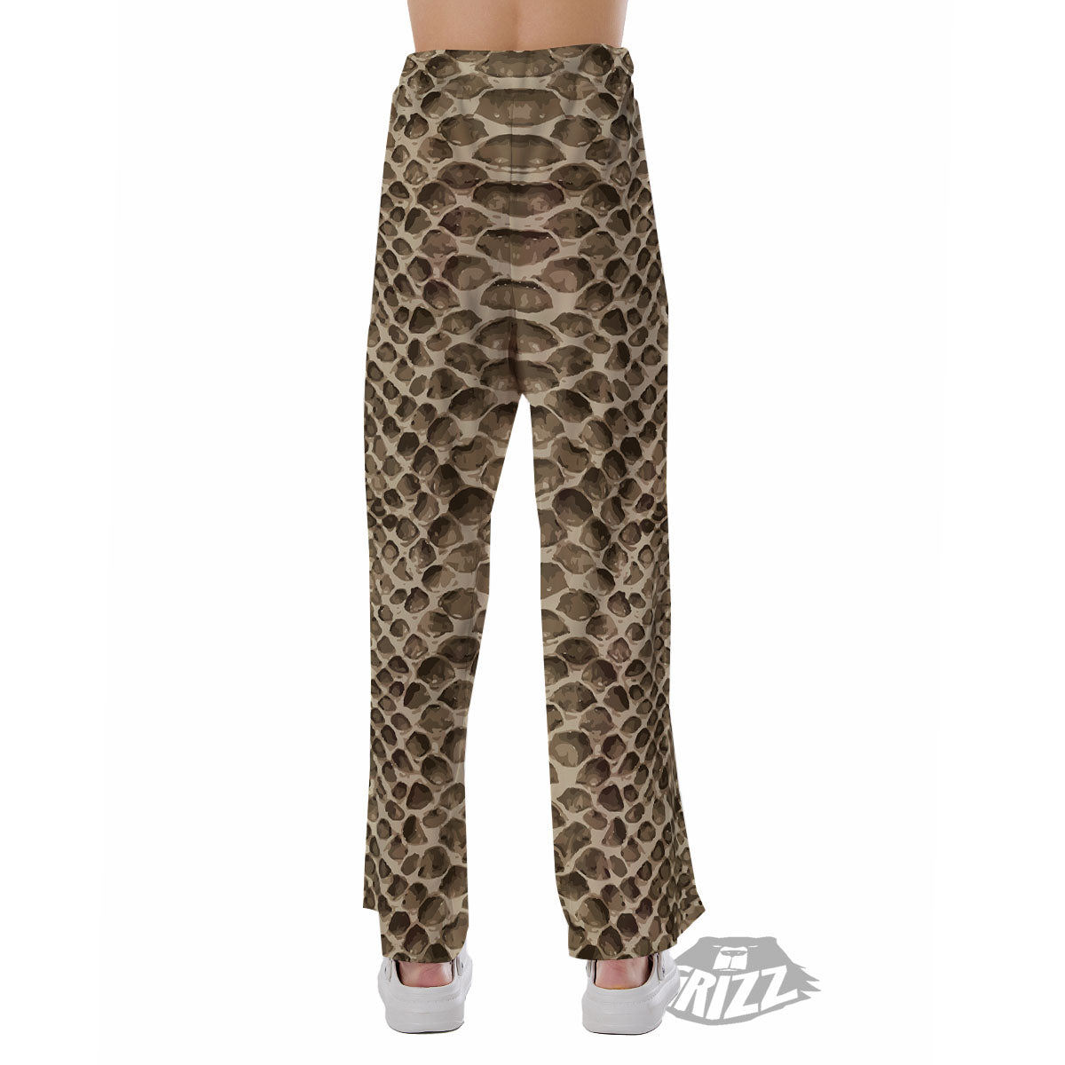 Snakeskin Beige Print Pajama Pants-grizzshop