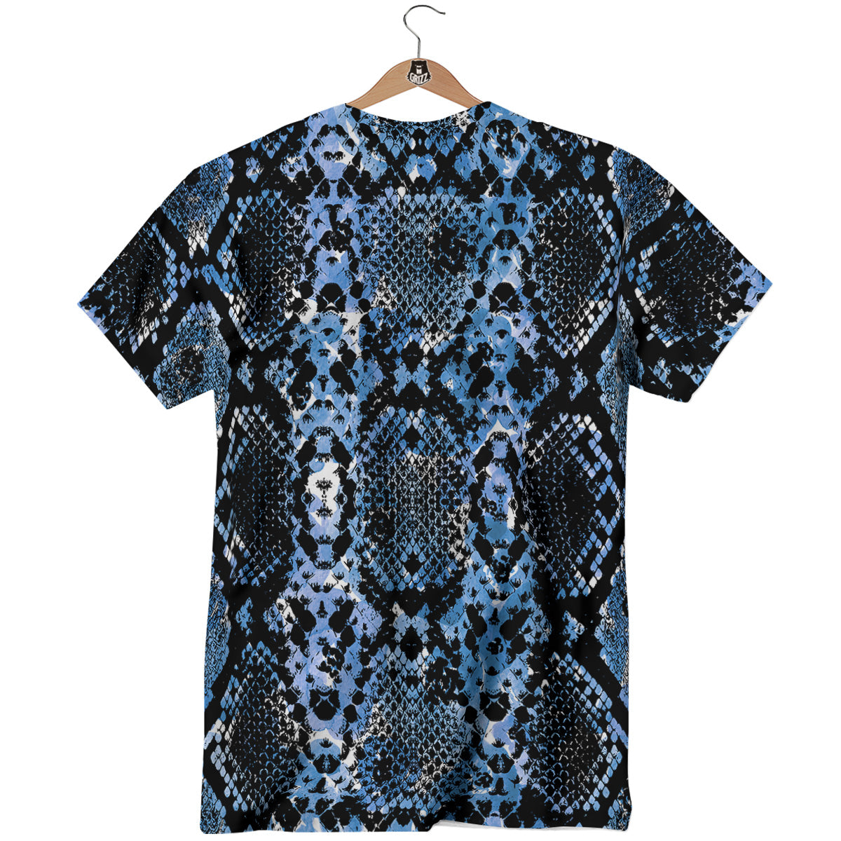 Snakeskin Black And Blue Print T-Shirt-grizzshop